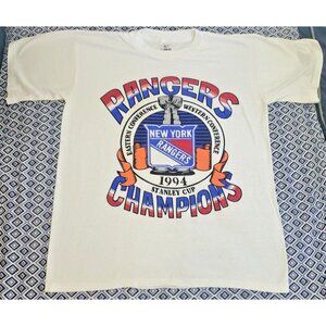 Vintage 1994 New York Rangers Stanley Cup Champions Men's Size Large T-shirt